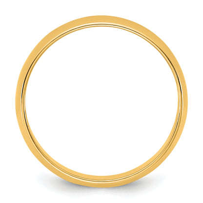 10K Yellow Gold 10Ky 5.5mm Ltw Half Round Band Size 8.5