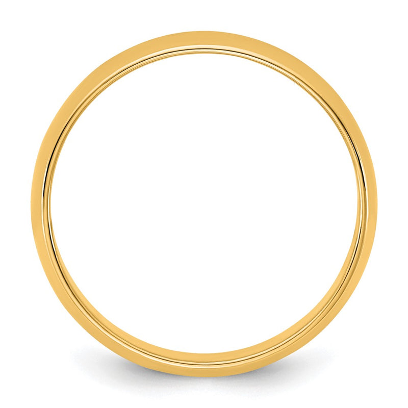 10K Yellow Gold 10Ky 5.5mm Lightweight Half Round Band Size 9.5