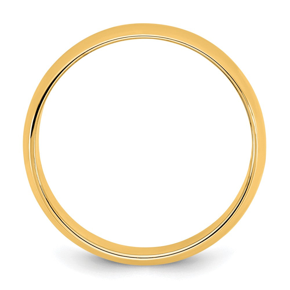 10K Yellow Gold 10Ky 6.5mm Lightweight Half Round Band Size 14