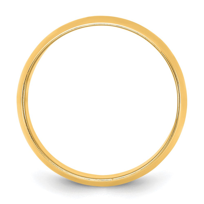 10K Yellow Gold 10Ky 7.5mm Lightweight Half Round Band Size 10