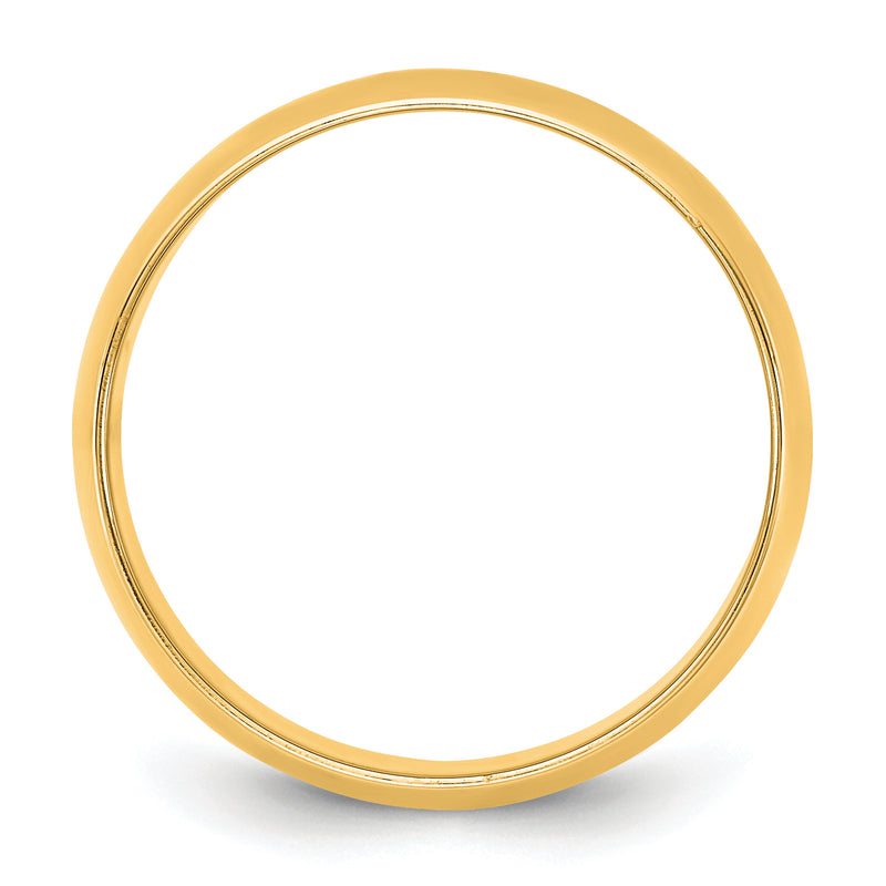 10K Yellow Gold 10Ky 7.5mm Lightweight Half Round Band Size 5.5
