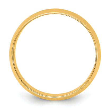 10K Yellow Gold 10Ky 8.5mm Ltw Half Round Band Size 14