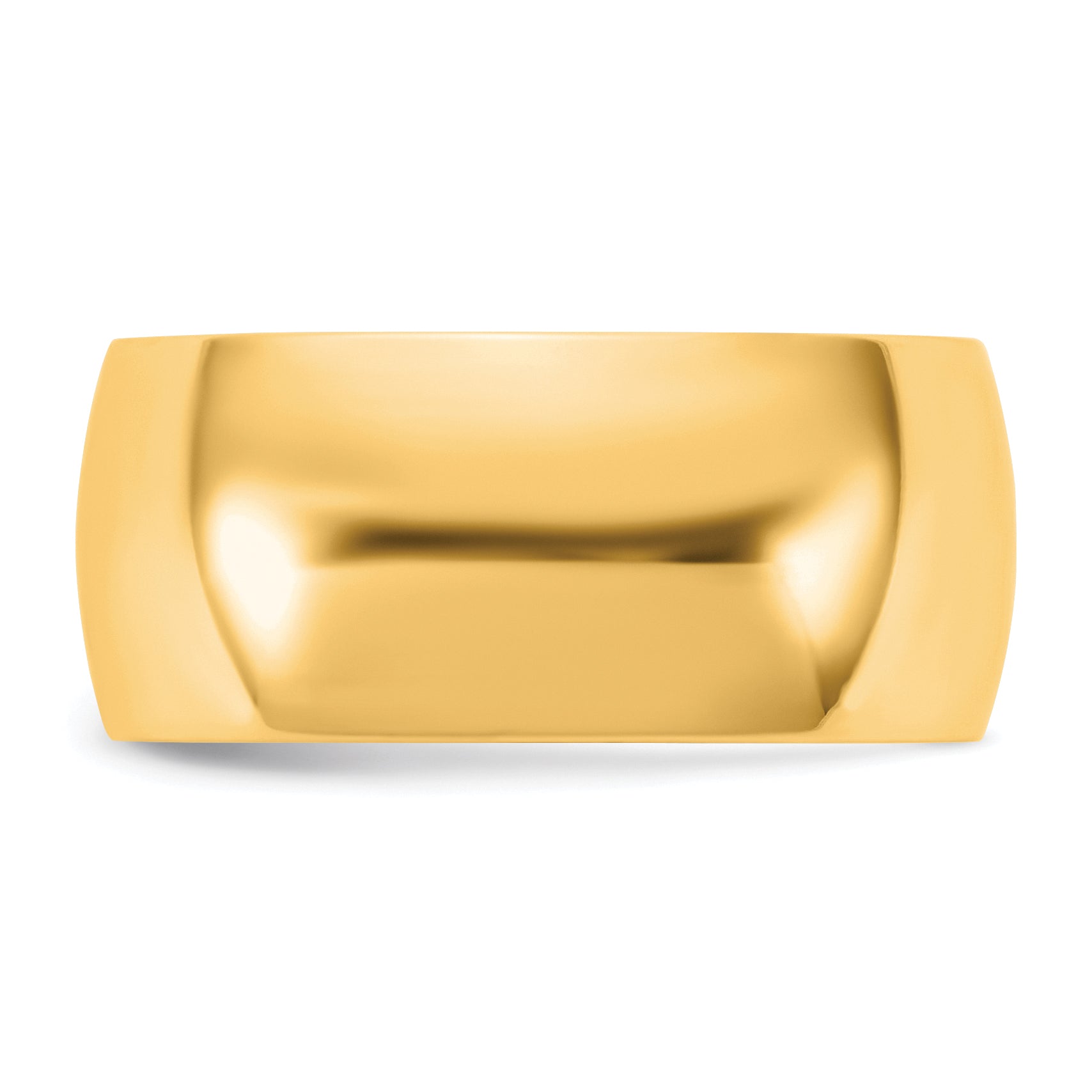 10K Yellow Gold 10Ky 8.5mm Ltw Half Round Band Size 14