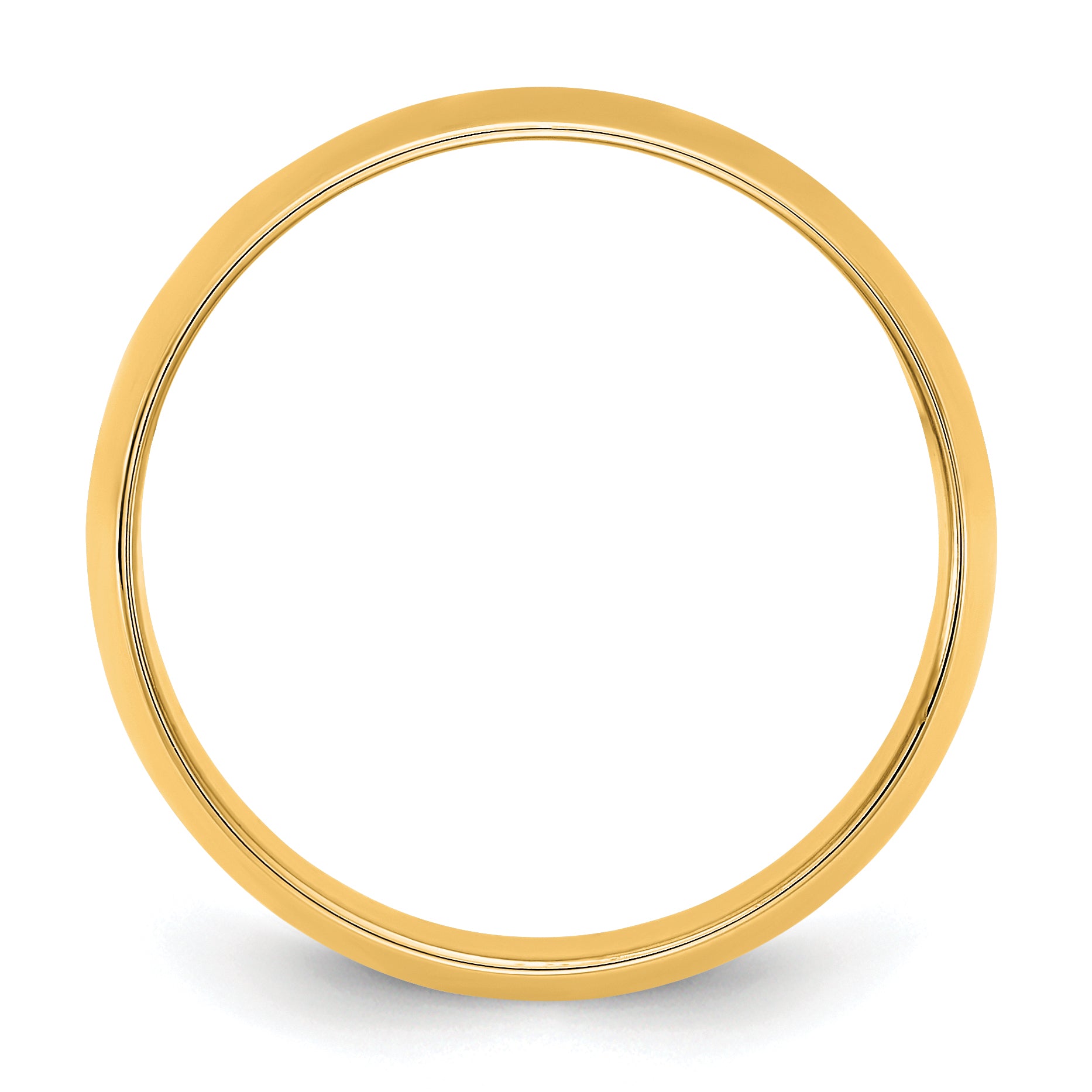 10K Yellow Gold 10Ky 9mm Ltw Half Round Band Size 9