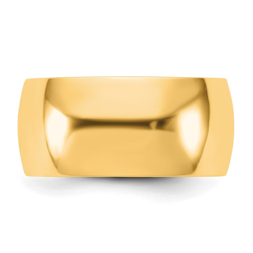 10K Yellow Gold 10Ky 9mm Lightweight Half Round Band Size 9