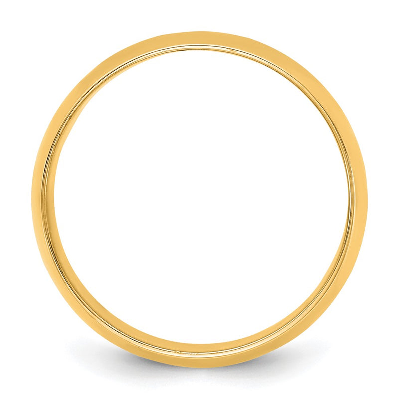 10K Yellow Gold 10Ky 10mm Lightweight Half Round Band Size 8.5