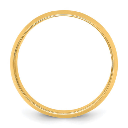 10K Yellow Gold 10Ky 10mm Lightweight Half Round Band Size 6.5