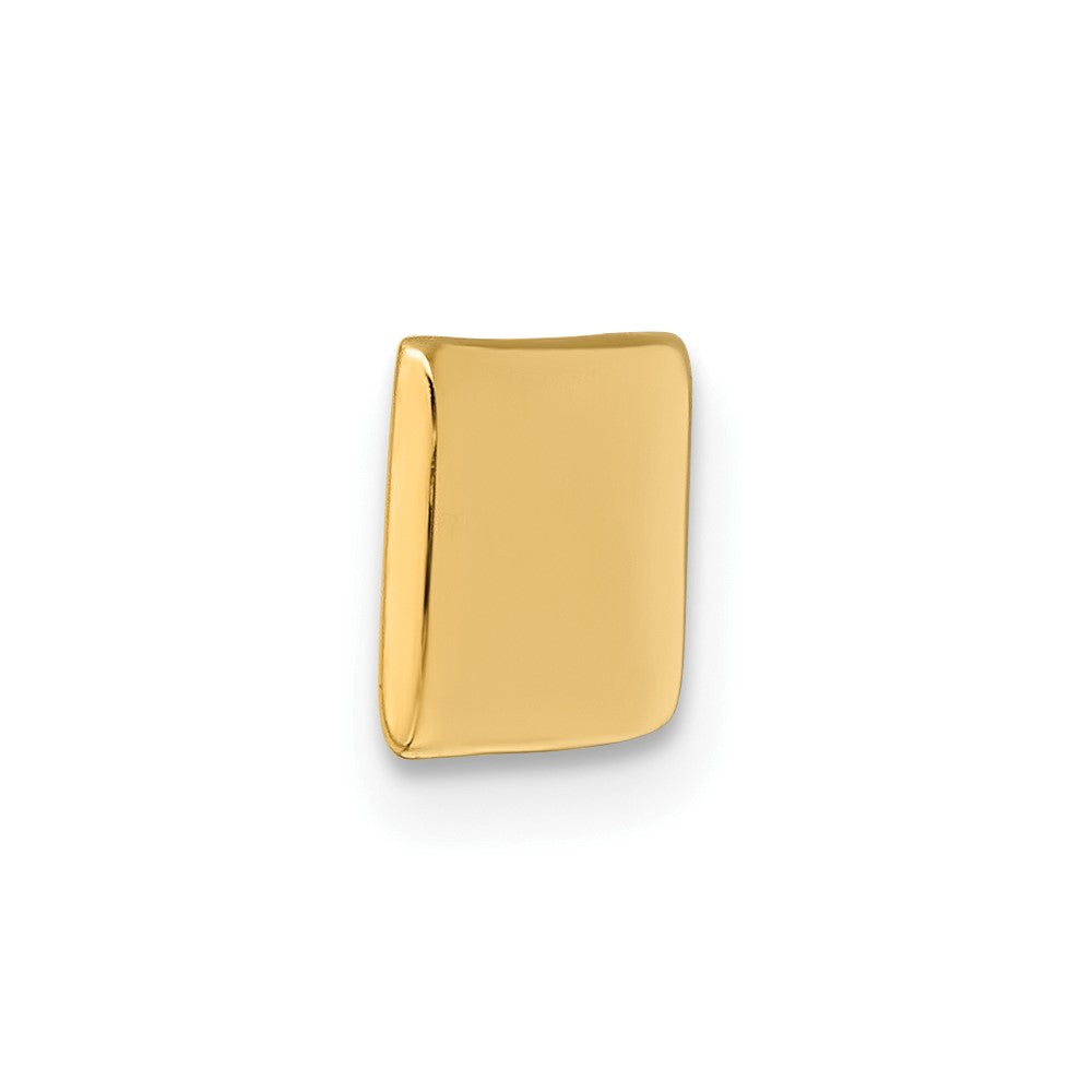 14K Yellow Gold 46X7X1.25 mm Id Plate