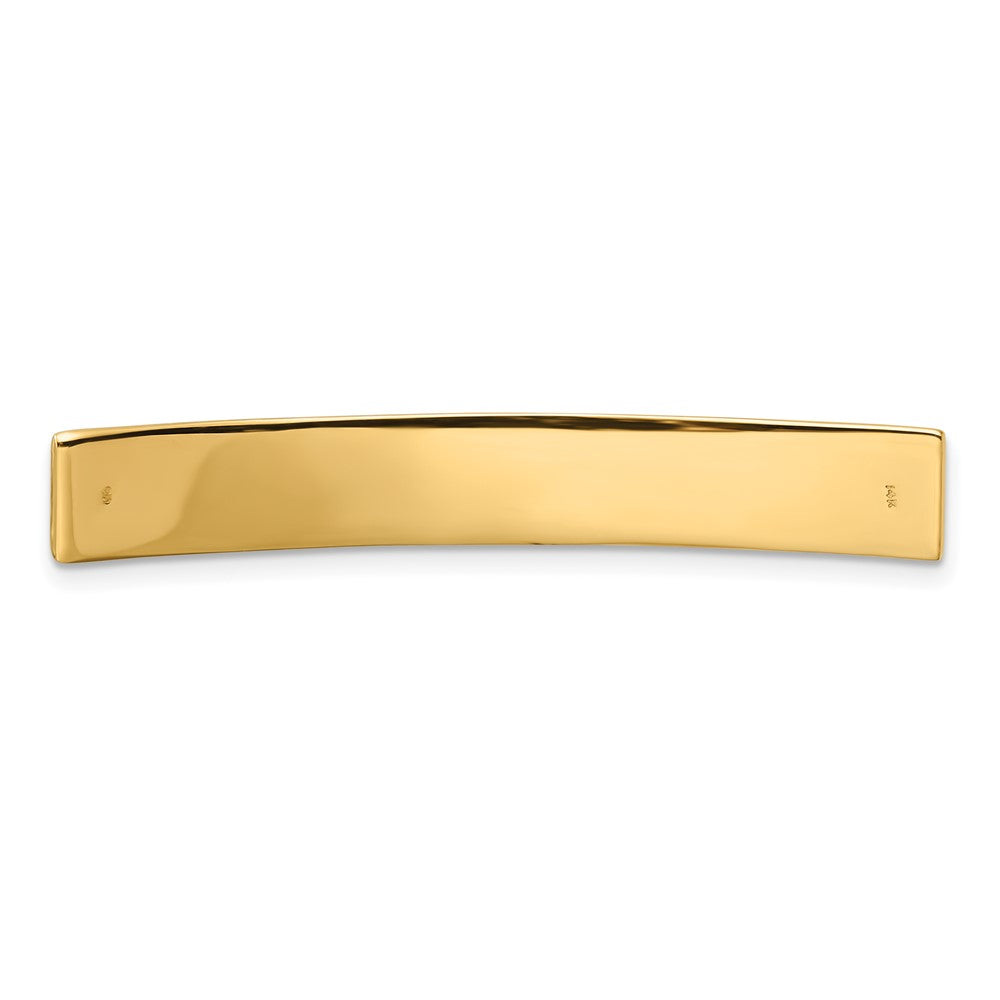 14K Yellow Gold 46X7X1.25 mm Id Plate