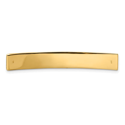 14K Yellow Gold 46X7X1.25 mm Id Plate