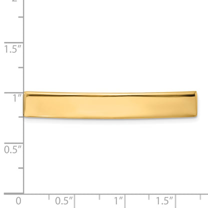 14K Yellow Gold 46X7X1.25 mm Id Plate