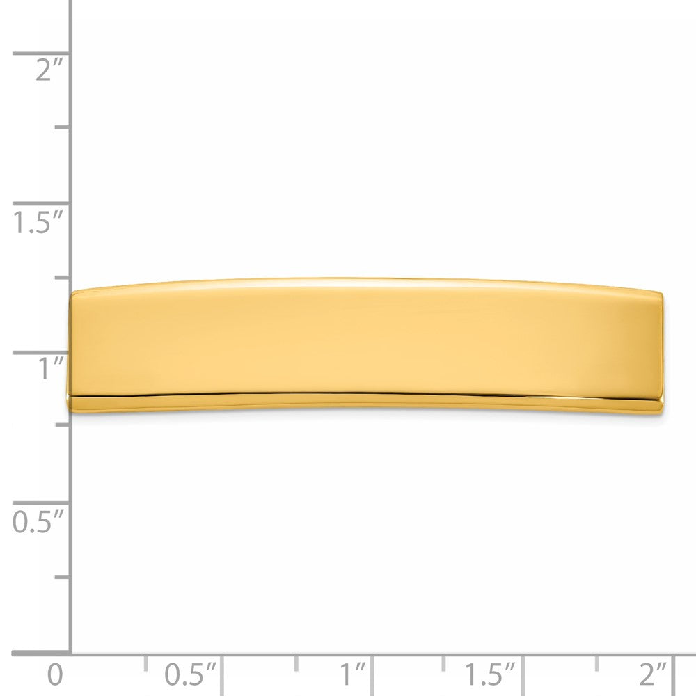 14K Yellow Gold 48X10X1.75 mm Id Plate