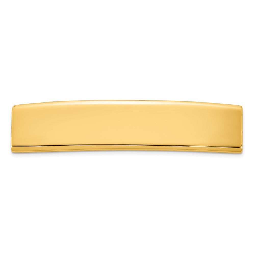 14K Yellow Gold 48X10X1.75 mm Id Plate