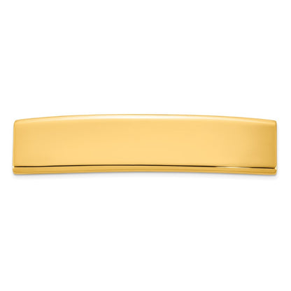 14K Yellow Gold 48X10X1.75 mm Id Plate