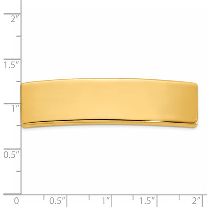 14K Yellow Gold 48X12X1.75 mm Id Plate