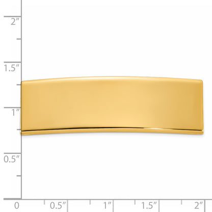 14K Yellow Gold 48X14X2 mm Id Plate