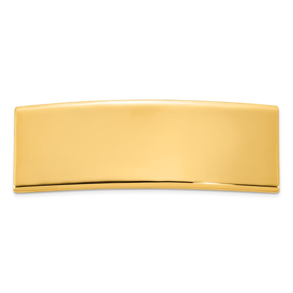 14K Yellow Gold 48X15.5X2 mm Id Plate