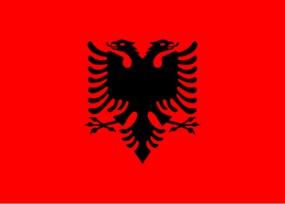 14k Yellow Gold Solid Enameled Albanian Shqiponja Flag Pendant - CUSTOM ORDER