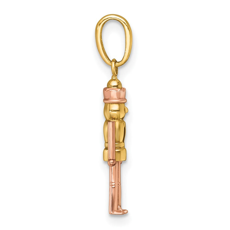 14K Yellow Gold with Rose-Plating Polished Nut Cracker Charm