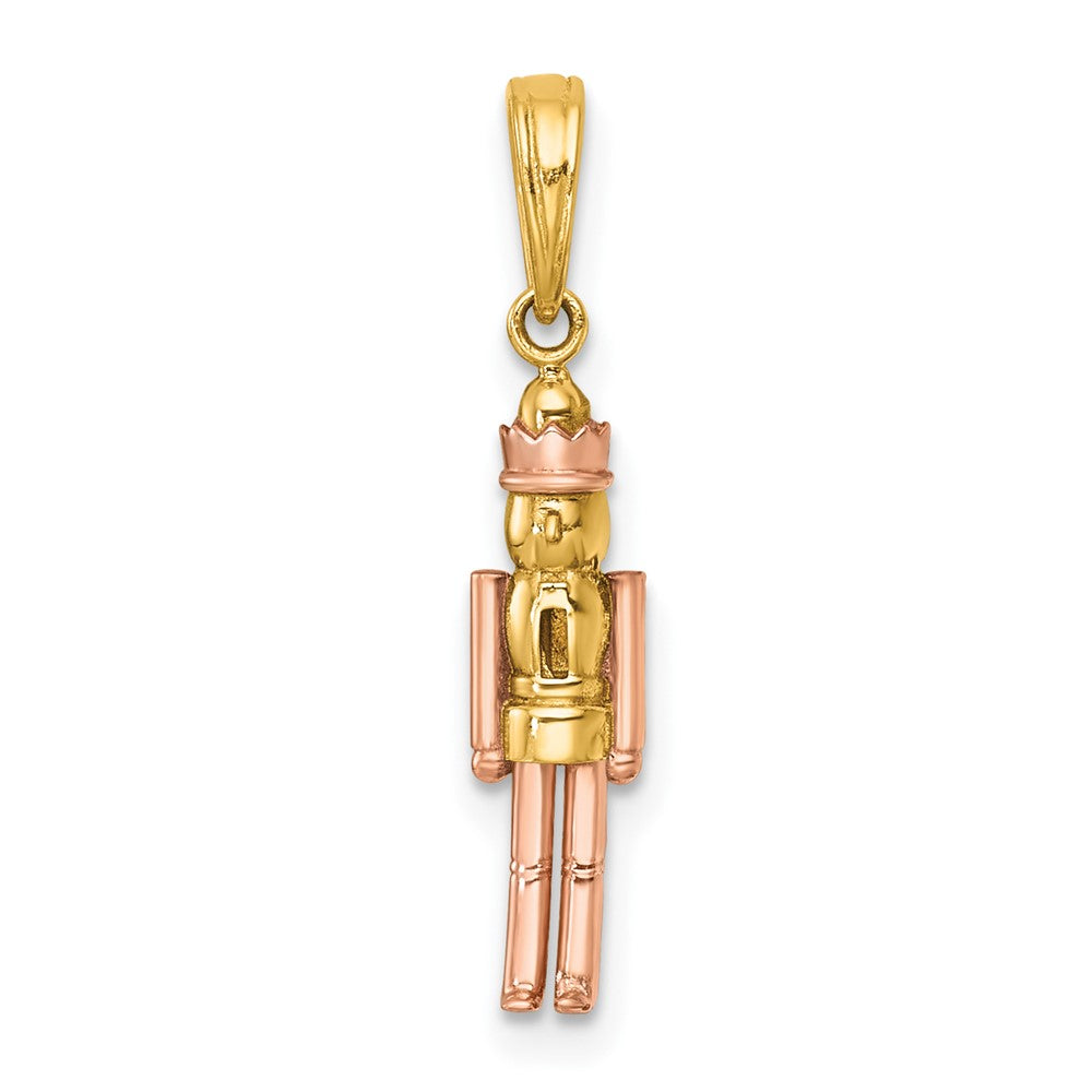 14K Yellow Gold with Rose-Plating Polished Nut Cracker Charm