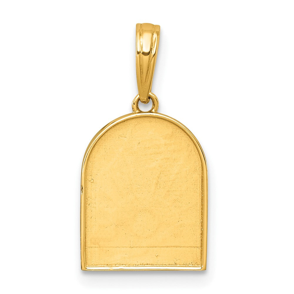 14K Yellow Gold Polished Multi Color Enamel Sunset and Moon Charm