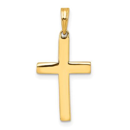 14K Yellow & Rhodium W/rhodium D/c Cross Pendant