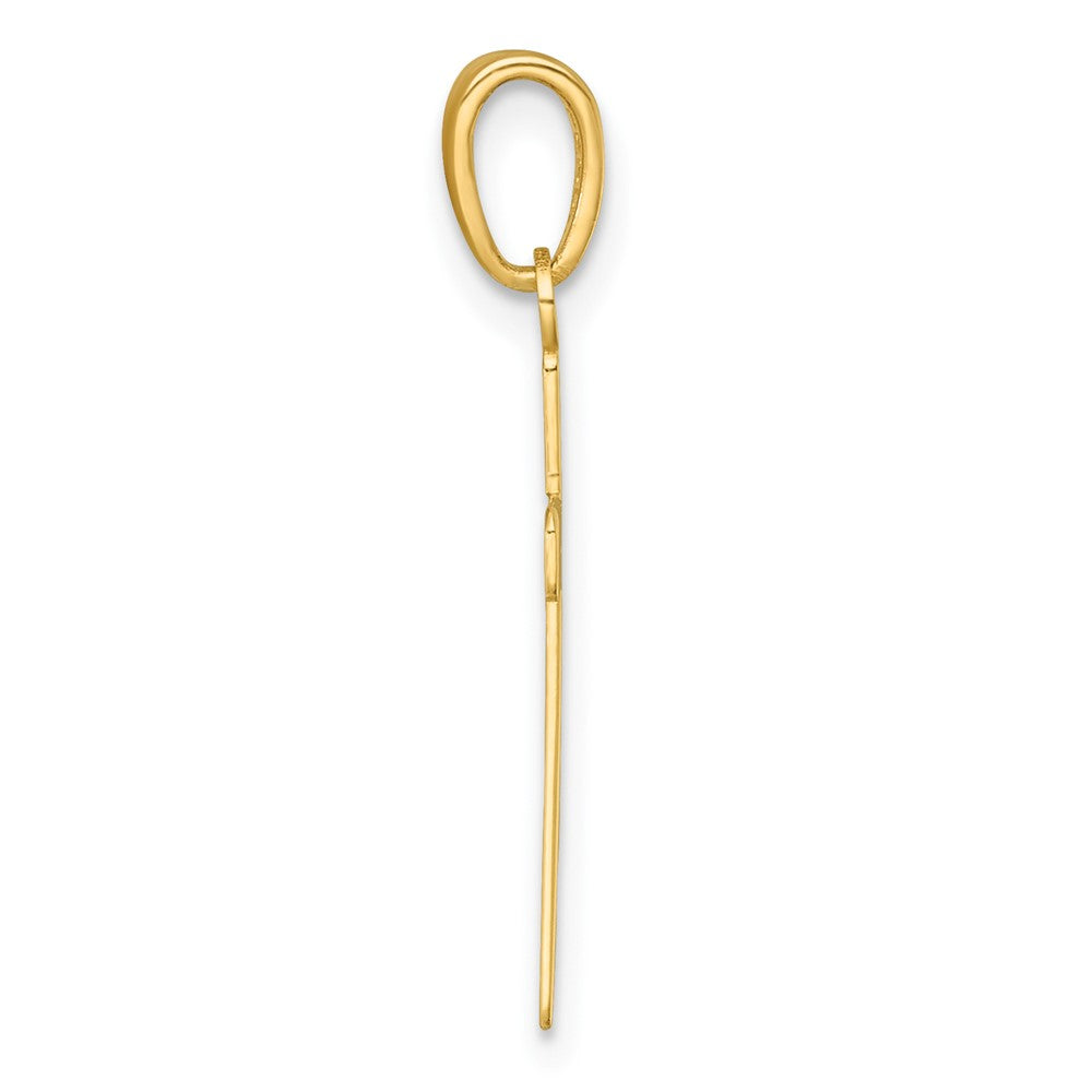 14K Yellow Gold Polished Large Cross Charm