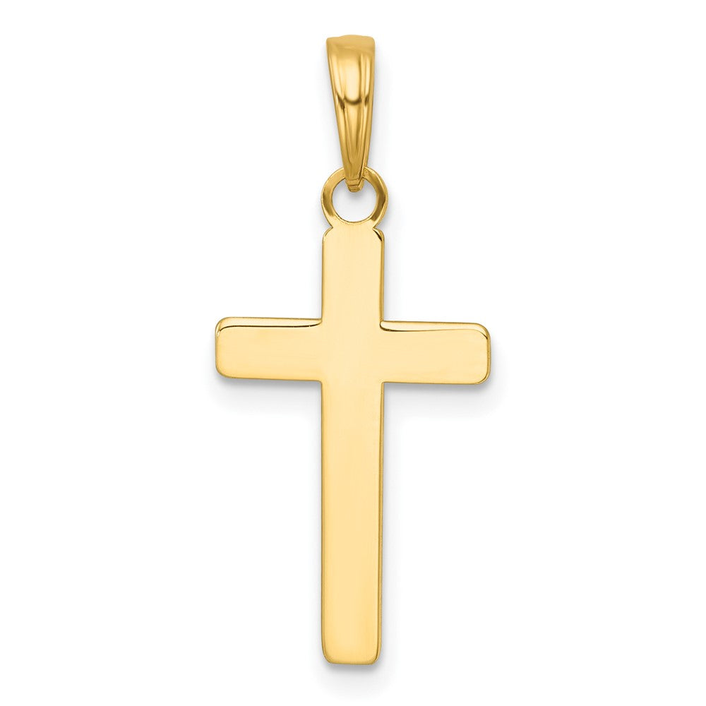 14K Yellow Gold Polished Large Cross Charm
