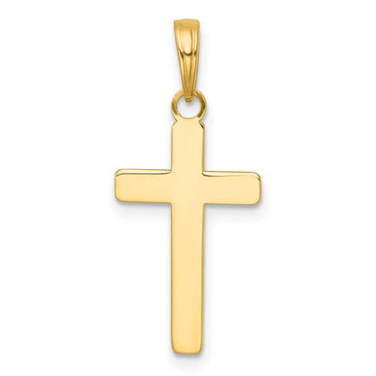 14K Yellow Gold Polished Large Cross Charm