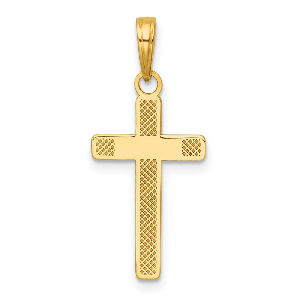 14K Yellow Gold Polished Large Cross Charm