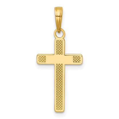 14K Yellow Gold Polished Large Cross Charm