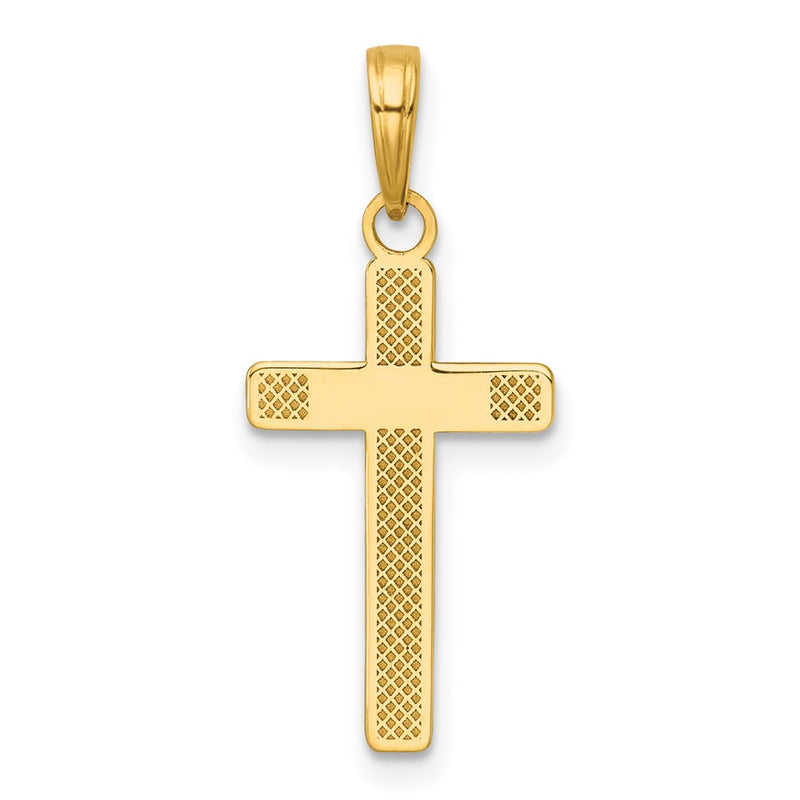 14K Yellow Gold Polished Large Cross Charm
