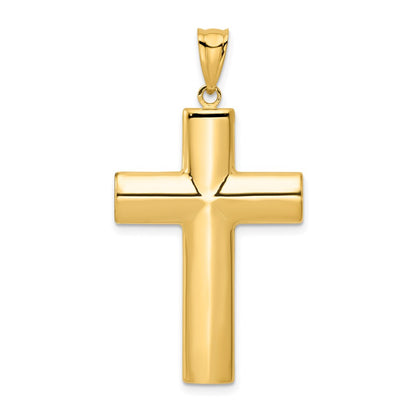 14K Yellow Gold Hollow Cross Pendant