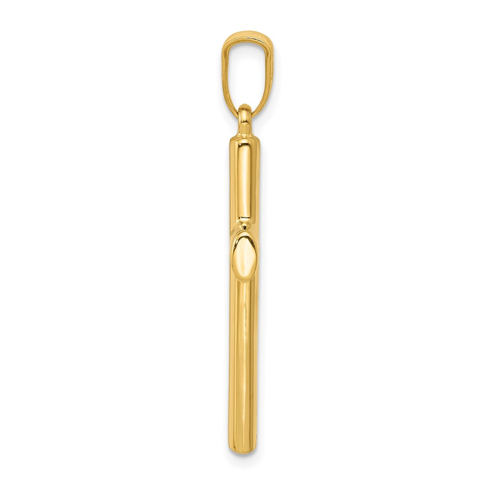 14K Yellow Gold Hollow Cross Pendant