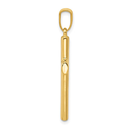 14K Yellow Gold Hollow Cross Pendant