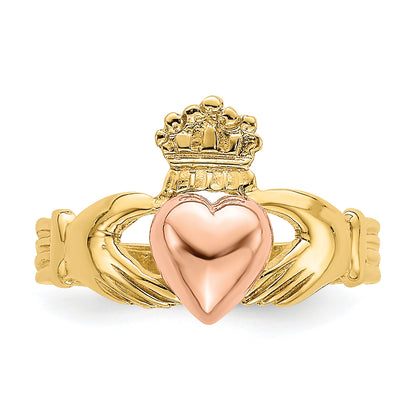 14K Two-Tone Baby Claddagh Ring