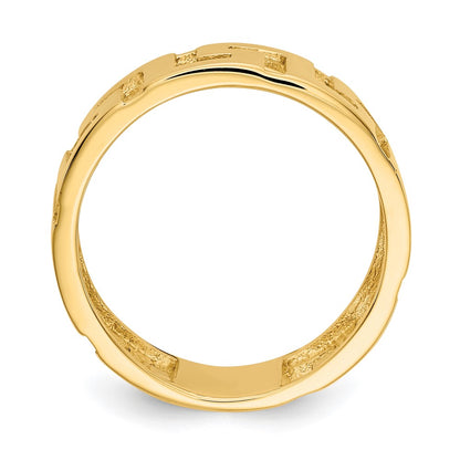 14K Yellow Gold Greek Key Band (Size 5.5 Only)