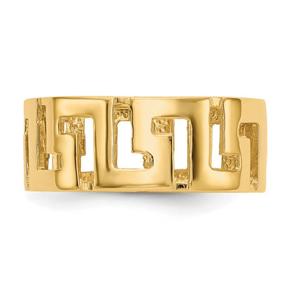 14K Yellow Gold Greek Key Band (Size 5.5 Only)