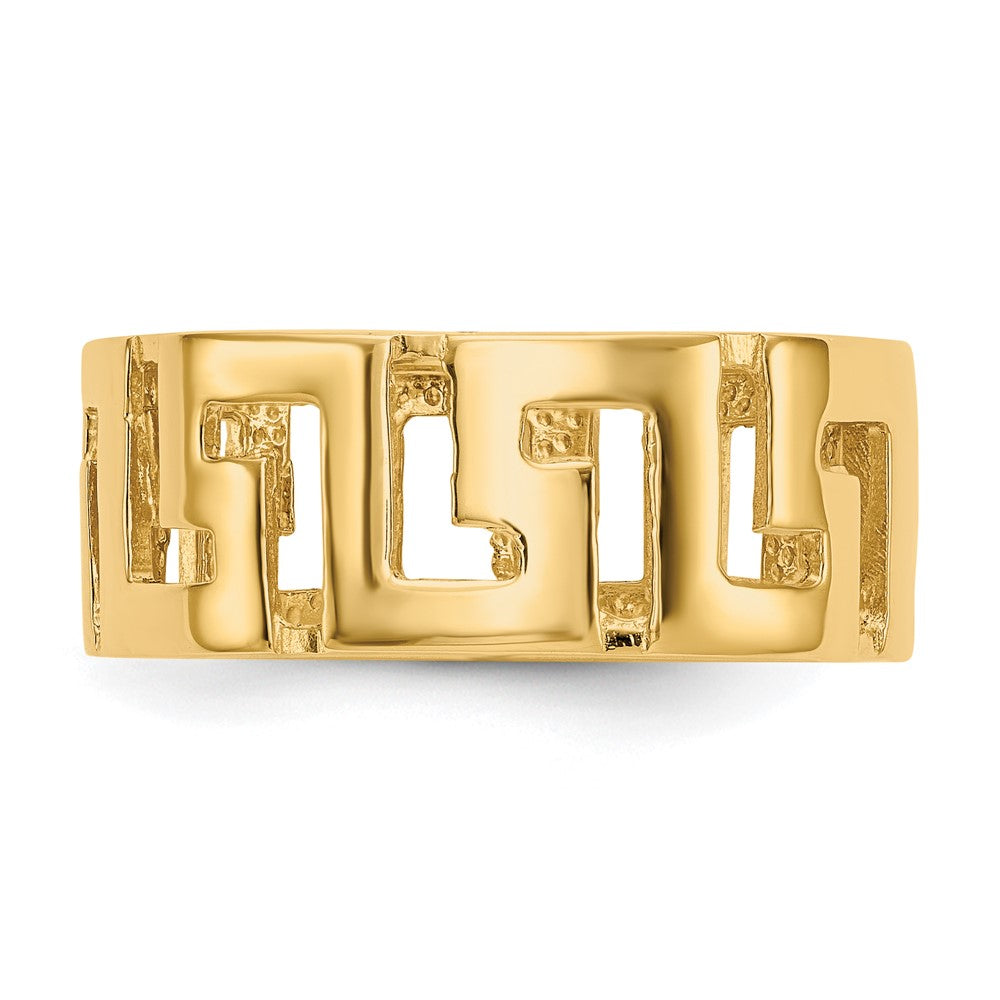 14K Yellow Gold Greek Key Band
