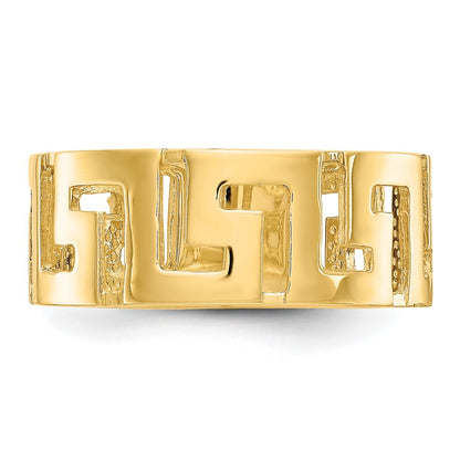 14K Yellow Gold Greek Key Band (Size 5.5 Only)