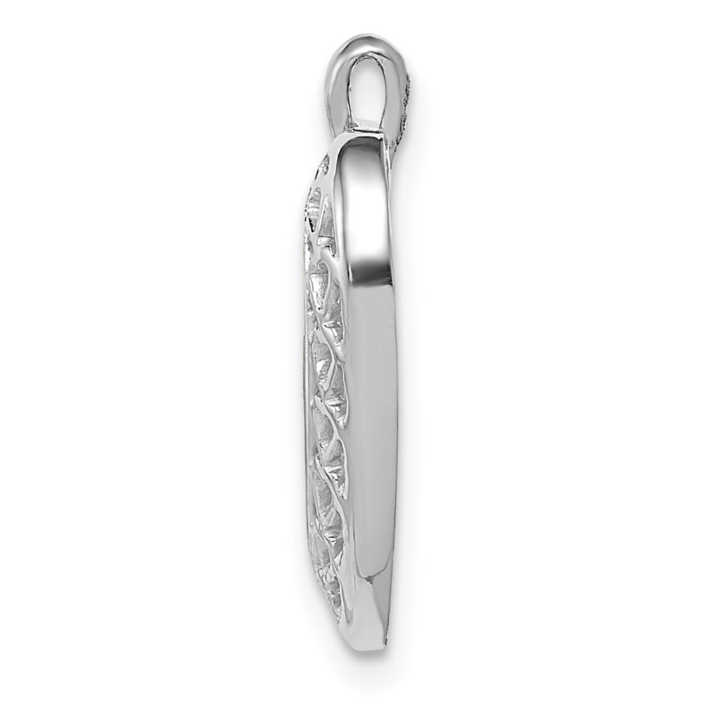 14K White Gold Cut-Out Heart Pendant