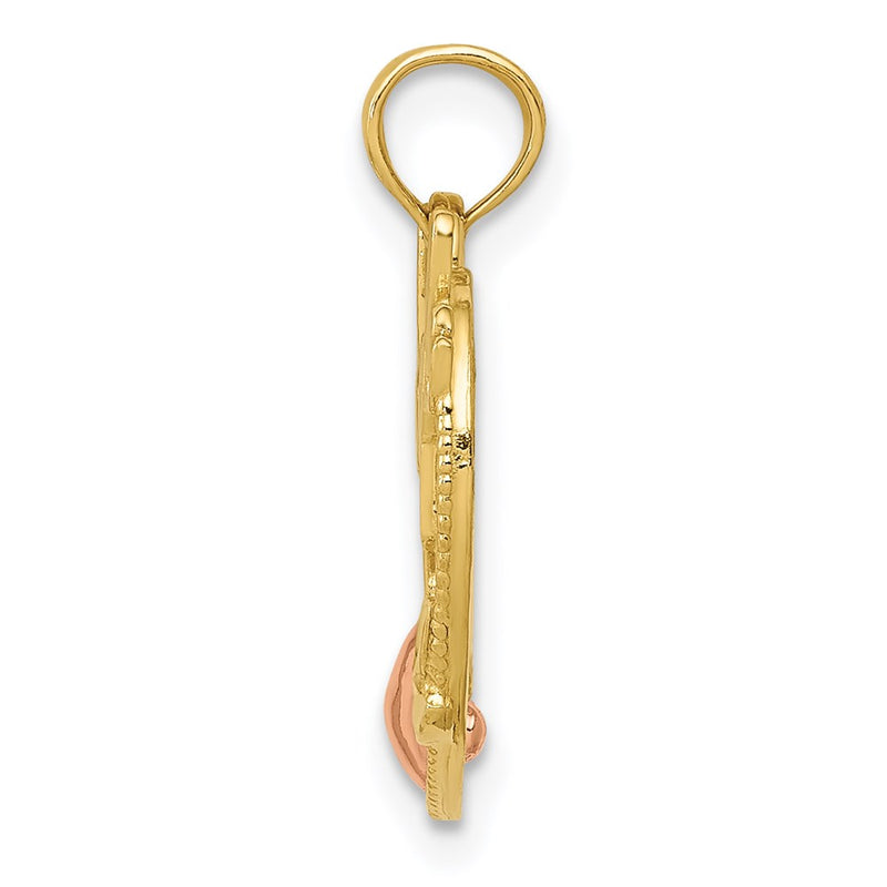 14K Two-Tone #1 Wife In Heart With Pendant