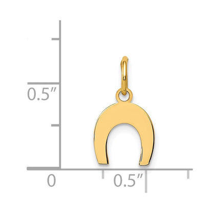14K Yellow Gold Horseshoe Charm
