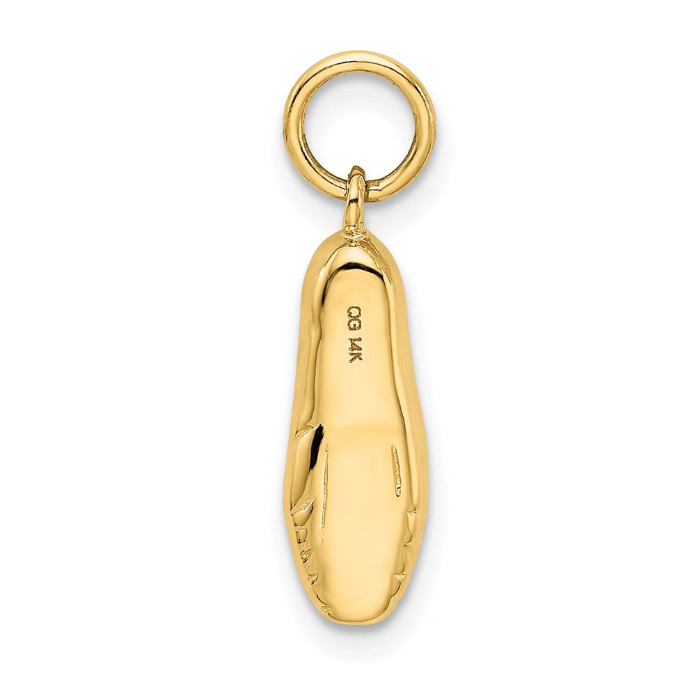 14K Yellow Gold 3-D Ballet Slipper Pendant