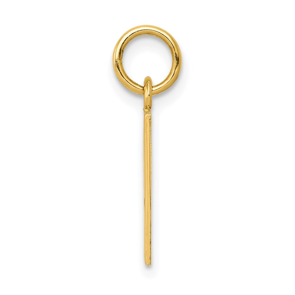 14K Yellow Gold Enameled Ace Of Spades Card Charm