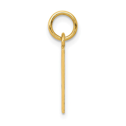 14K Yellow Gold Enameled Ace Of Spades Card Charm