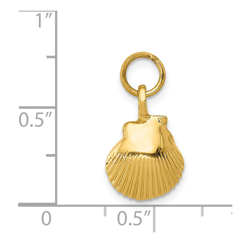 14K Yellow Gold Seashell Pendant