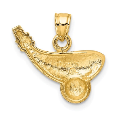 14K Yellow & Rhodium Golf Club And Ball Charm