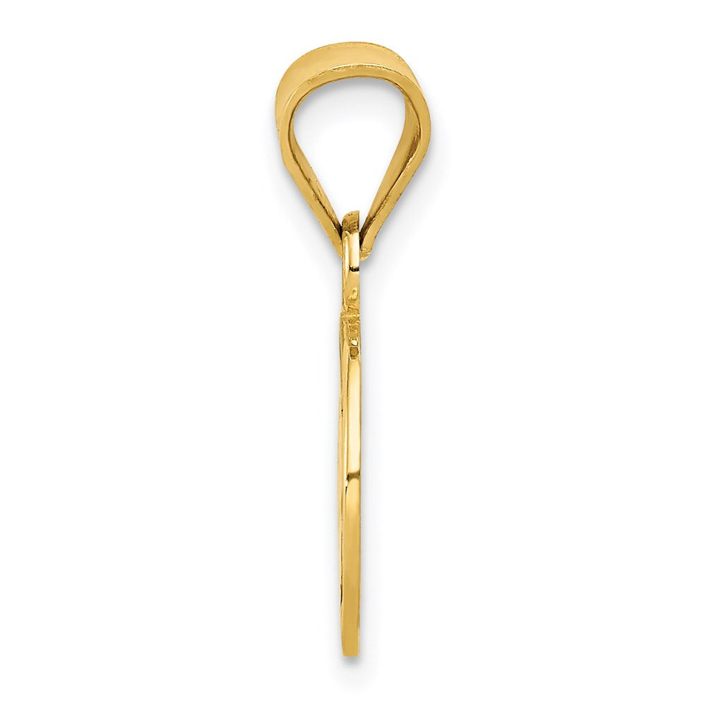 14K Yellow Gold Enameled Soccer Ball Pendant