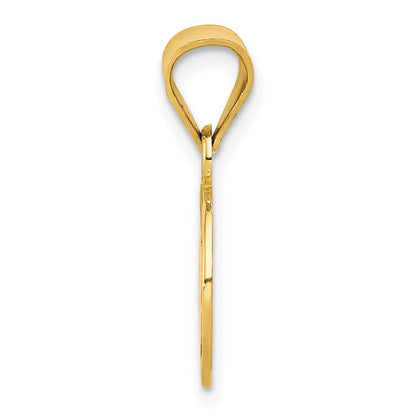 14K Yellow Gold Enameled Soccer Ball Pendant